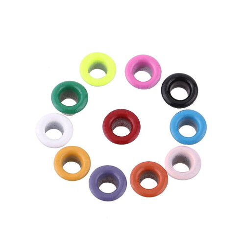 500Pcs Mixed Colors 3mm Round Shape Metal Eyelets 1