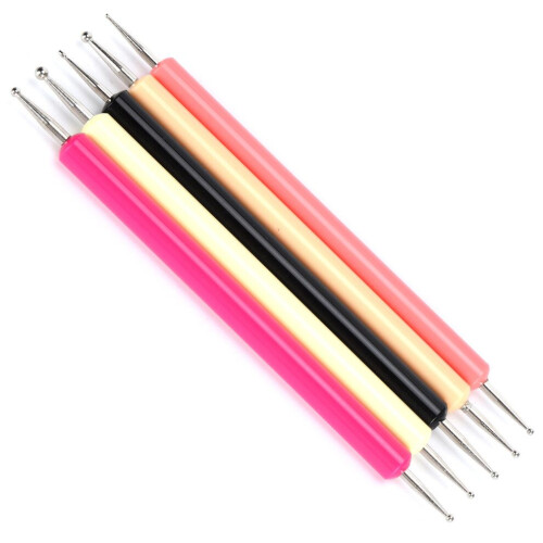 5Pcs Dotting Pen Acrylic Rod 2 Round Head 2