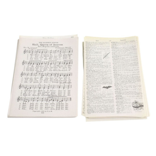 57 Stück Vintage-Scrapbook-Papier, einzigartiges altes Buch 1