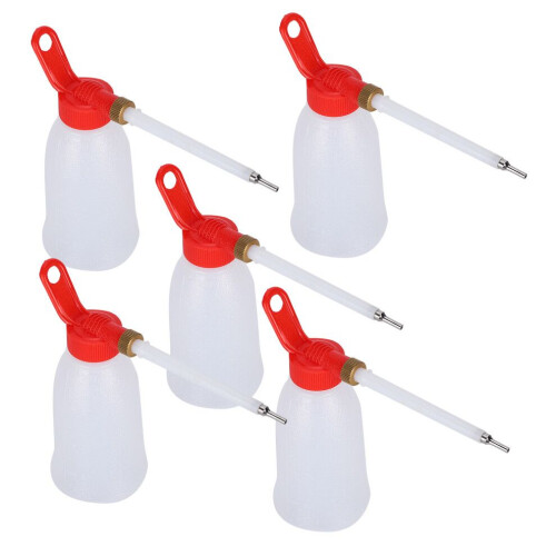 5Pcs 200ML Nozzle Oiler Sewing Machine Plastic Oil 2