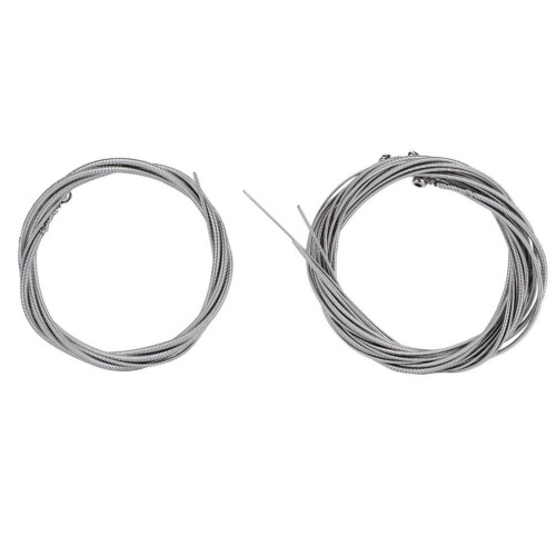 5 Stück E-Bass-Saiten, Edelstahl, Silber