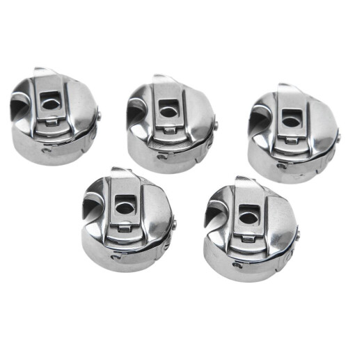 5Pcs Sewing Machine Bobbin Case Stainless Steel