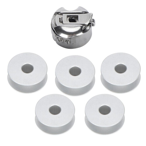 5Pcs Bobbin Aluminum Sewing Spool Bobbin Case 1