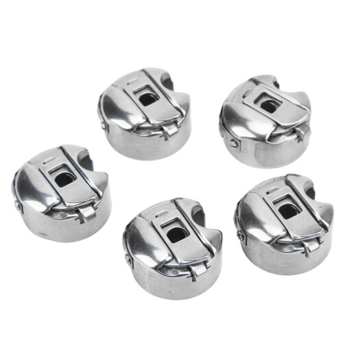5Pcs Sewing Machine Bobbin Case Stainless Steel 2
