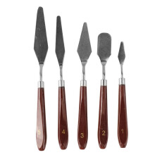 5Pcs Palette Knife Stainless Steel Blade Wooden