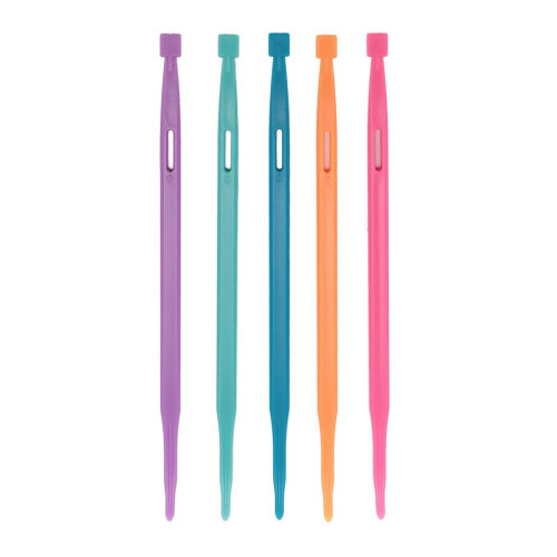 5Pcs Sewing Thang Set Plastic 5 Colors Big Holes