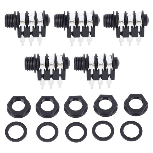 5 stuks stereo jack-aansluitingen 6,35 mm 6P microfoon