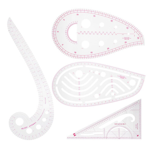 4Pcs Curve Ruler MultiFunction Vary Form Sewing 1