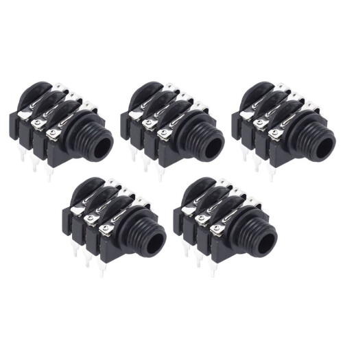 5 stuks stereo jack-aansluitingen 6,35 mm 6P microfoon 2