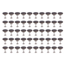 Set van 50 broekknopen, 17 mm rond, roestvrij staal
