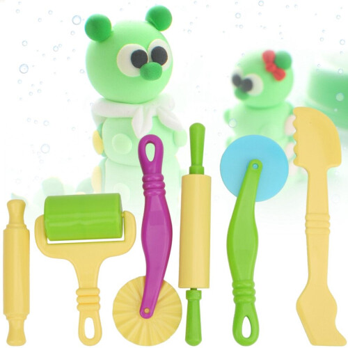 6-teiliges Modellierwerkzeug-Set aus Kunststoffknete für Kinder 1