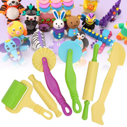 6-teiliges Modellierwerkzeug-Set aus Kunststoffknete für Kinder 2