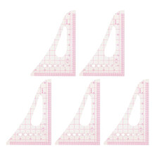 5 stuks transparante driehoekige curve linialen