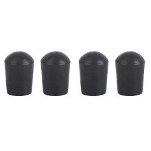 4 stuks zwarte rubberen uiteinden voor cello-eindspelden, antislip.