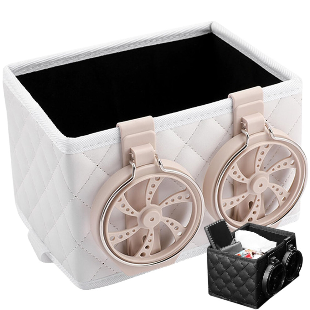 Multifunctional Car Armrest Storage Box With Dual Cup Holders Foldable Console Organizer Phone Slot And Tissue Holder 9105992195152