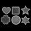 6 Types Circle Square Heart Star Shape Silicone 1