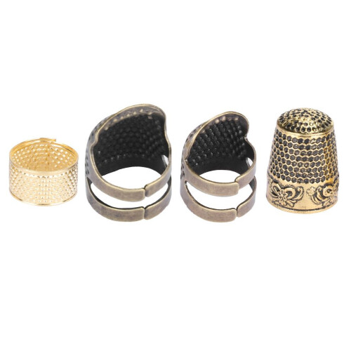 4pcs Sewing Thimble Set Brass Fingertip Protector