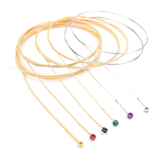 6Pcs Guitar String Steel Core Phosphor Bronze