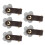 5Pcs Zipper Puller Heads Split Leather Flower 4