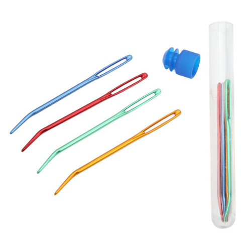8Pcs Crochet Hooks Curved Tip Large Eye Design 2
