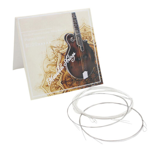 8 Mandolinensaiten, versilbert, Kupferlegierung 1