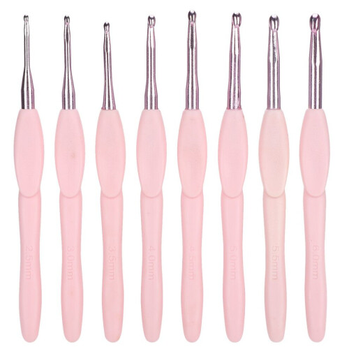 8Pcs Ergonomic Crochet Set Knitting Tools Sweater