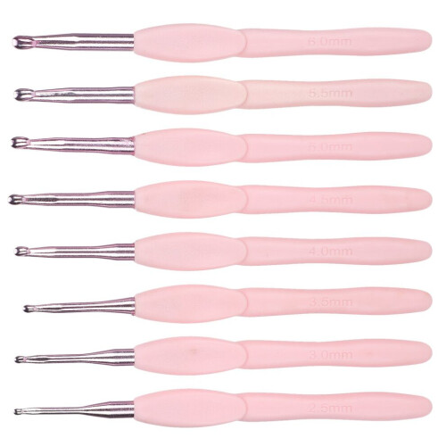 8Pcs Ergonomic Crochet Set Knitting Tools Sweater 1