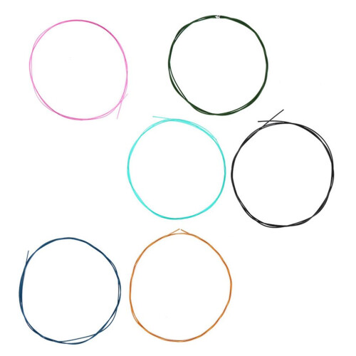 6 st/set färgglad normal spänningslegering nylon 1