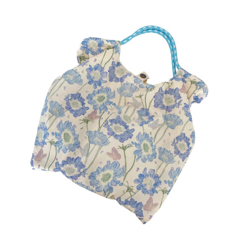 Canvas-Einkaufstasche, wiederverwendbare-Blumen blau