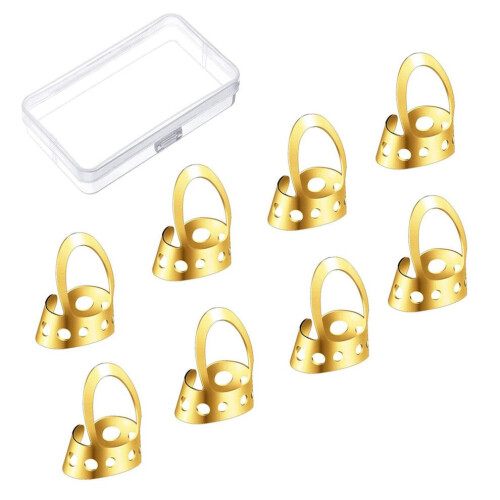 8 Pack Adjustable Finger Picks Plectrum with 2