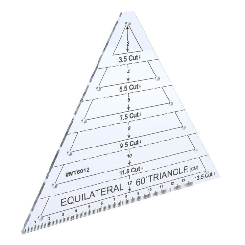 Triángulo acrílico de alta transparencia, escala original 1