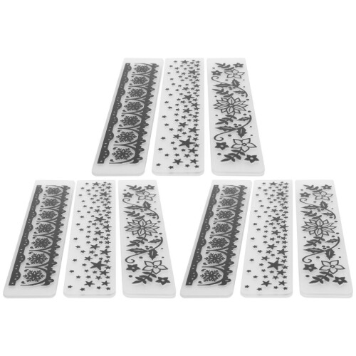9-teiliges Prägefolder-Set aus Kunststoff, konkav/konvex 2