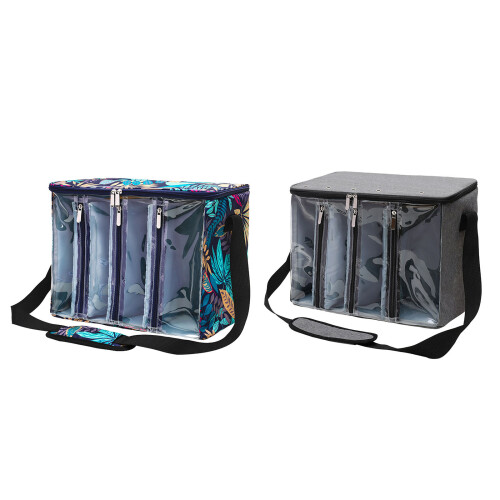 Multipurpose Knitting Bag With Clear Pocket For Yarn Wool-1 1