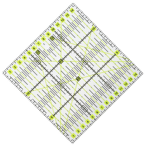 Acryl-Quilterlineal mit doppelt farbigen Rasterlinien 2