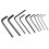 9Pcs Guitar Hex Wrench Metal Hex Key Flat End 1