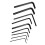 9Pcs Guitar Hex Wrench Metal Hex Key Flat End 4