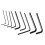 9Pcs Guitar Hex Wrench Metal Hex Key Flat End 2