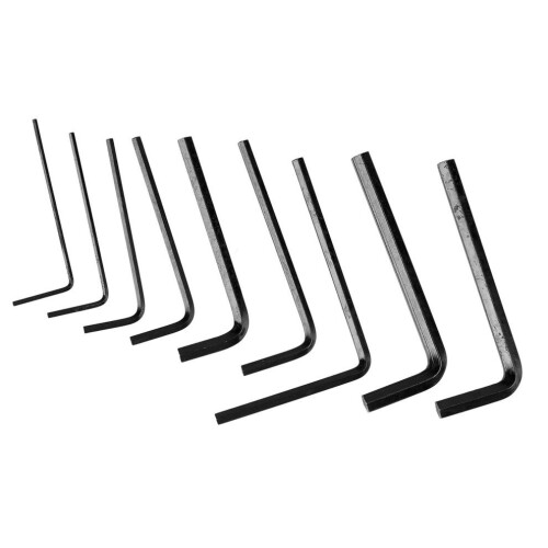 9Pcs Guitar Hex Wrench Metal Hex Key Flat End 1