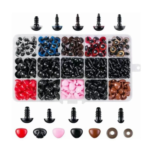 752 stuks veiligheidsogen/neuzen van kunststofhars, assortiment 2