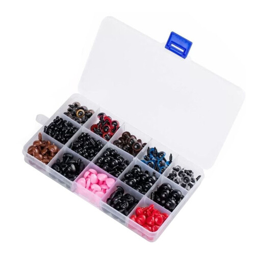 752 stuks veiligheidsogen/neuzen van kunststofhars, assortiment 1