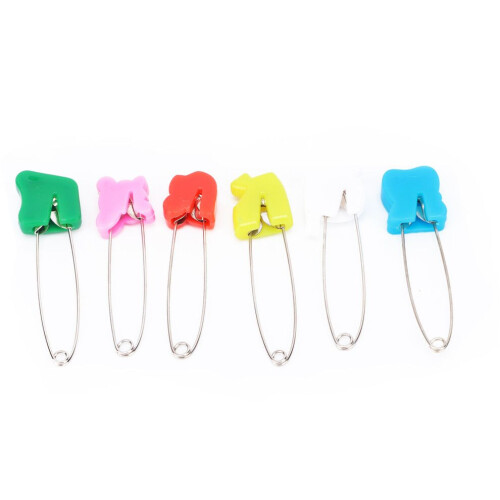 Assorted Color Diaper Pins Safety Locking Cloth