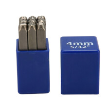 9 Stück Metall-Zahlenstempel, 0,16 Zoll, robust, aus hochkohlenstoffhaltigem Material