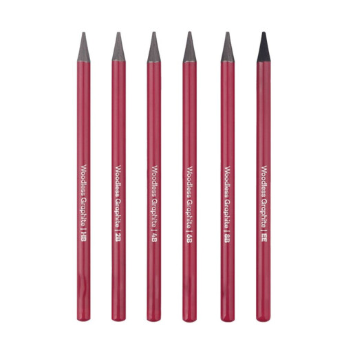 6-teiliges Graphitstift-Set HB 2B 4B 6B 8B EE