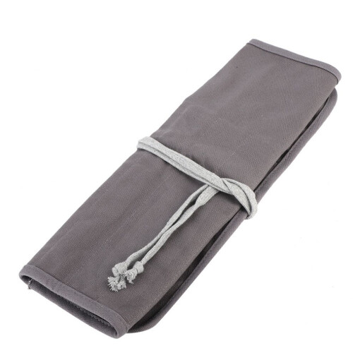 Grauer Pinselhalter aus Canvas, Stiftrolle 1