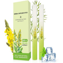 (2pcs)Mullein Herbal Diffuser Upgraded with Extracts of Mullein, Thyme and Mint for Cleansing Lungs, Improving Breathing and Oral Air Freshening