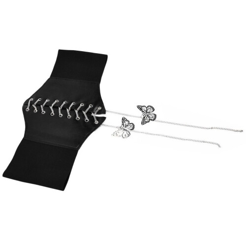 Black Corset Belt Unique Design Vintage Style PU 2