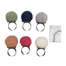6pcs Felt Pin Cushion Rings with Fabric Pins