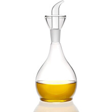 Stilvolle Glasflasche: Tropffreier Olivenölspender mit Ausgießer, spülmaschinenfest für einfache Reinigung