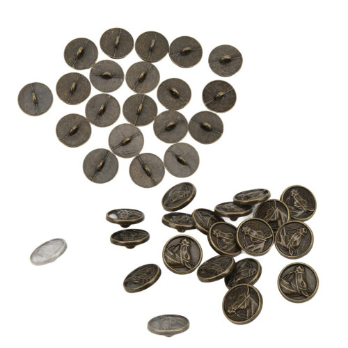 Knöpfe DIY Antikbronze Rund Graviertes Pferd 2