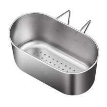 Cesto para lavar frutas ou legumes, limpeza fácil da cozinha com durabilidade em aço inoxidável, escorredor de pia multifuncional para filtrar